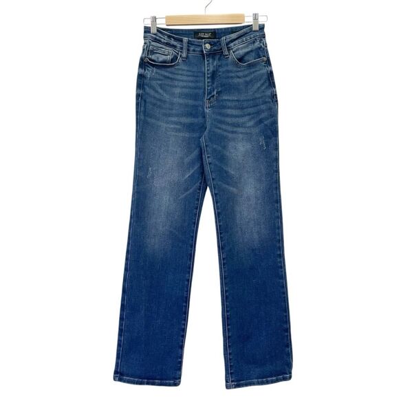 Judy Blue Dad Jeans Size 26 | 2/3 High Rise Straight Leg Vintage Wash JB88531 - Picture 2 of 12